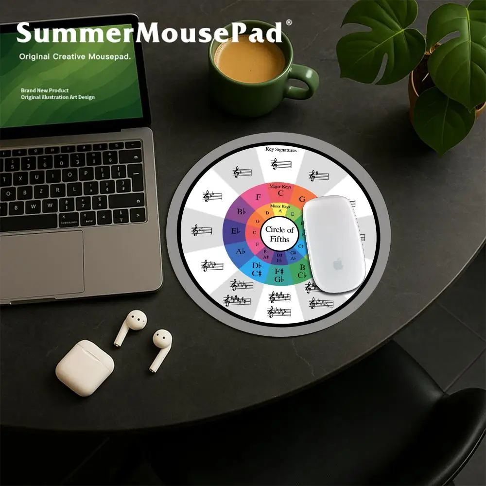 Tappetino per mouse EXCO Teoria musicale Traghetta Cerchio rotondo di