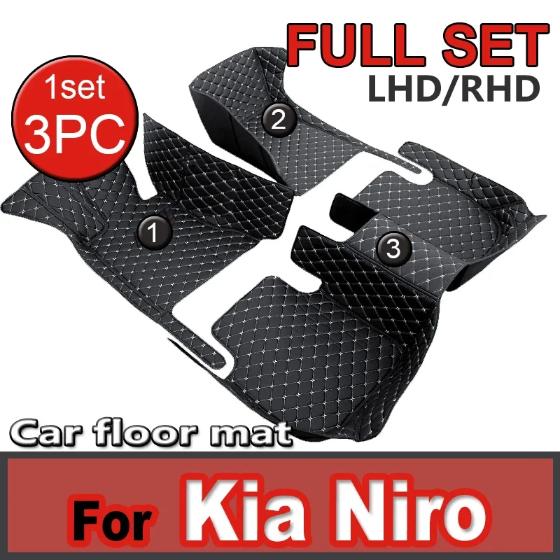 

Автомобильный коврик, напольные коврики для Kia Niro SG2 2023 2024 2025, водонепроницаемый коврик, кожаный коврик, Грязевое покрытие, напольные аксессуары для автомобиля, внутренние части