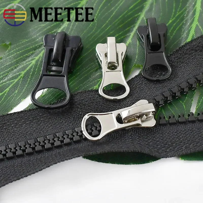 Zipper Sliders for Resin Zippers Backpack Bag Zip Puller Head Zips Repair Kit DIY Sewing Clothing Accessories 10Pcs 3# 5# 8# 10#