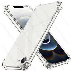 Crystal Clear Shockproof Anti-Yellowing Transparent Soft Phone Case for iPhone 16e (Transparent)