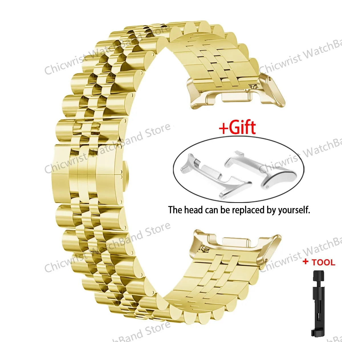 Premium Stainless Steel Metal Strap Bracelet