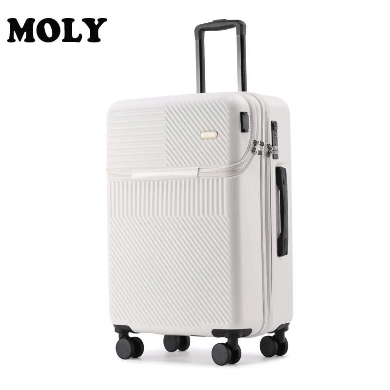 

2023 MOJY Factory Direct Sales Korea Private Customization ABS 20 Inch White Women Mini Suitcase Wheels School Travel Luggage