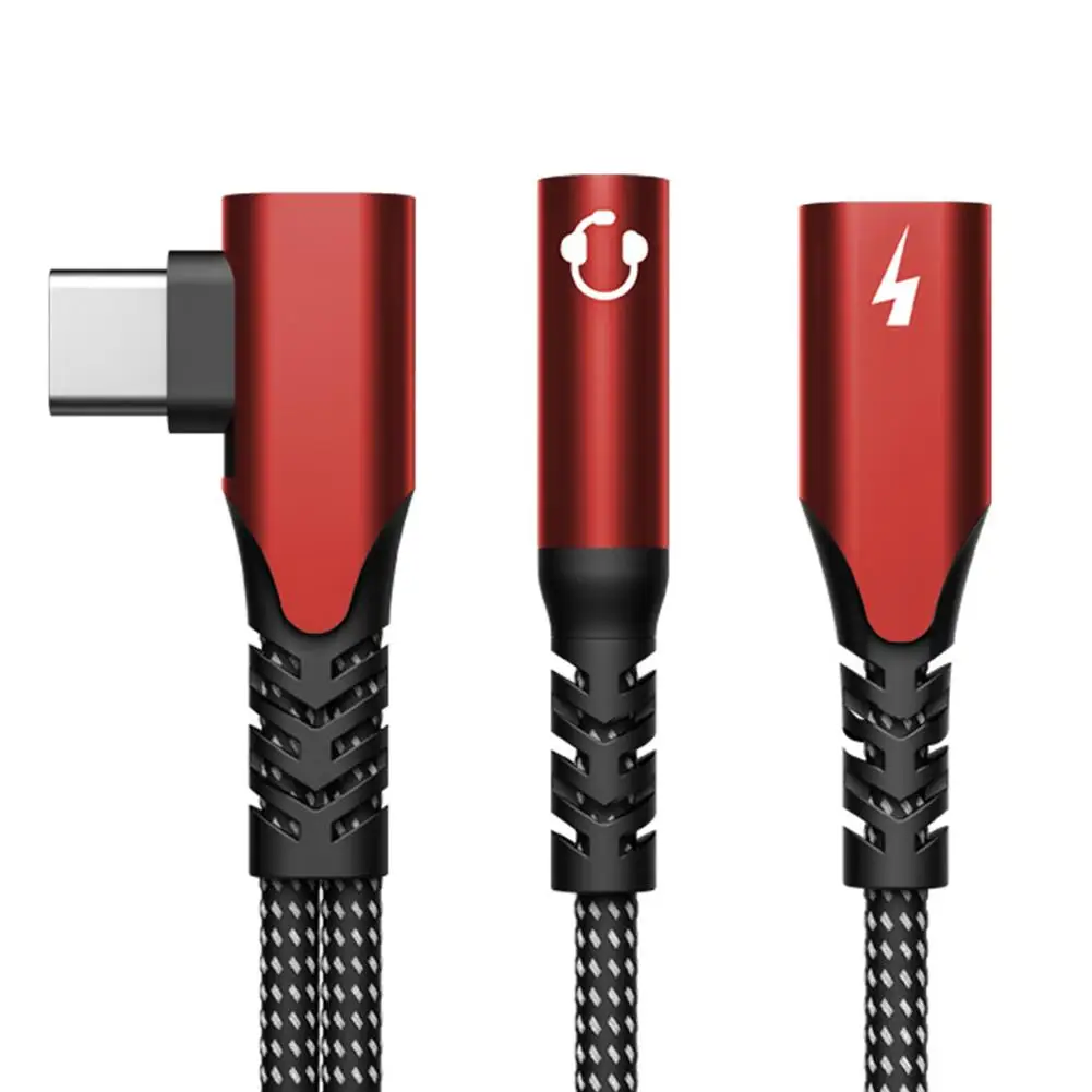 OTG 엘보우 USB C타입, 3.5mm AUX 잭 오디오, 60W 스플리터, 고속 헤드폰 충전 어댑터, N7D4, 2 in 1