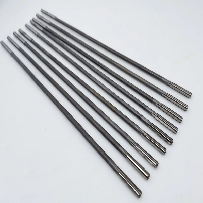 HSS H7 extended straight shank machine reamer 3-20mm, 100, 200, 300, 400mm total length, suitable for mechanical chuck reamers 2