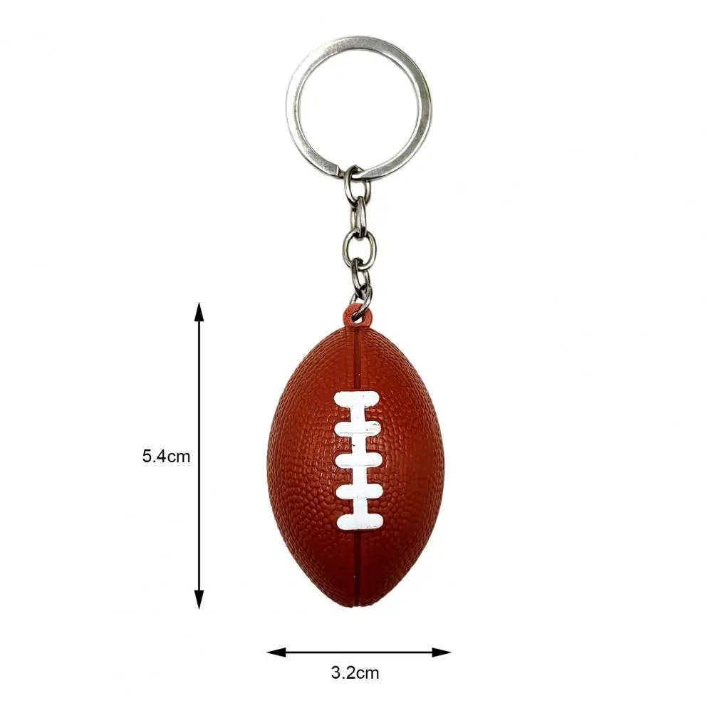 Widely Use  Portable Rugby Key Ring Pendant Plastic Key Chain Realistic   Outdoor Supply