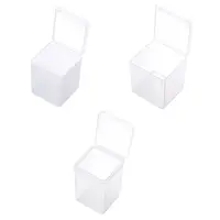 1Pcs Small Clear Plastic Beads Storage Box Small Items Crafts Hardware Storage Container Case 1