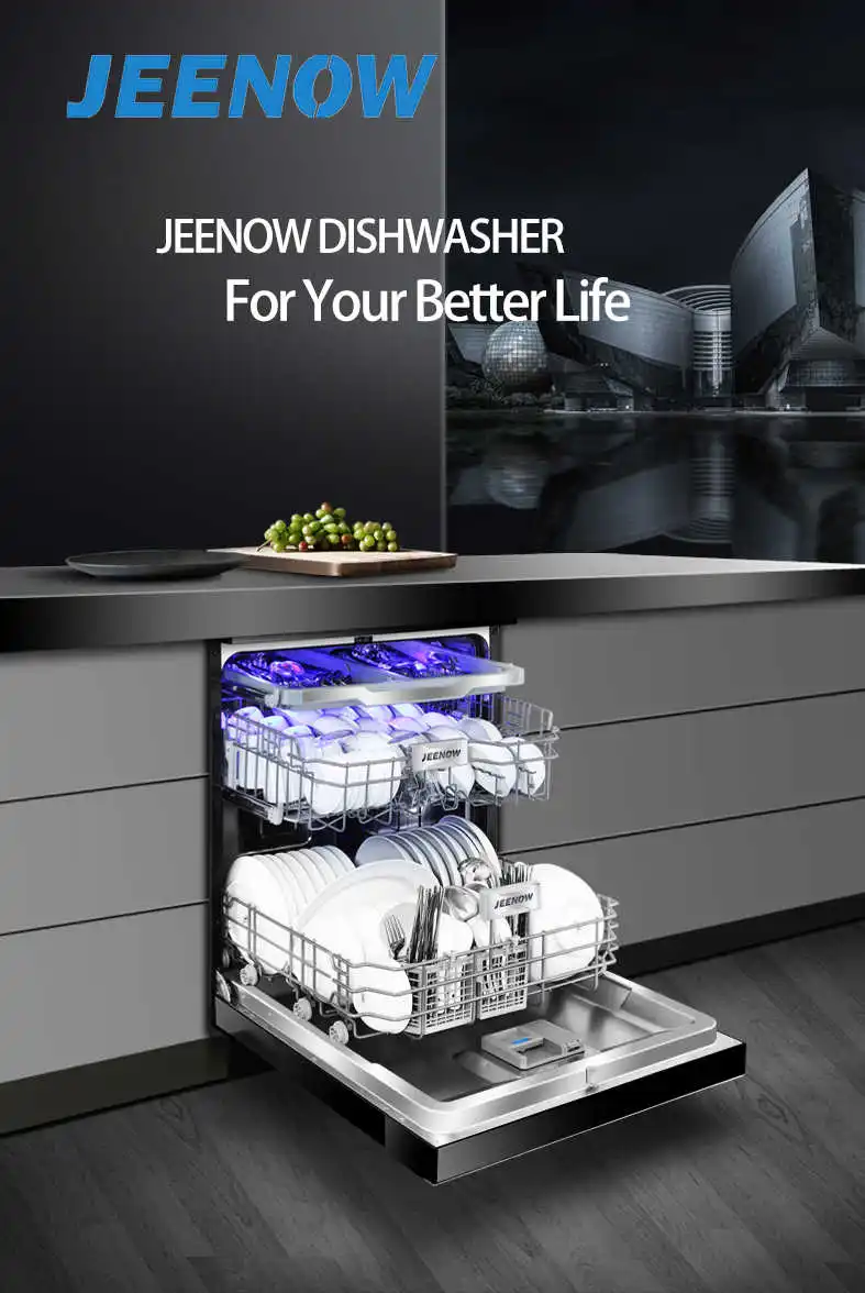 Description Picture 4 of item2024 New Design Home Restaurant Unique Foldable Racks Freestanding Dish Washing Machine Black Dishwasher