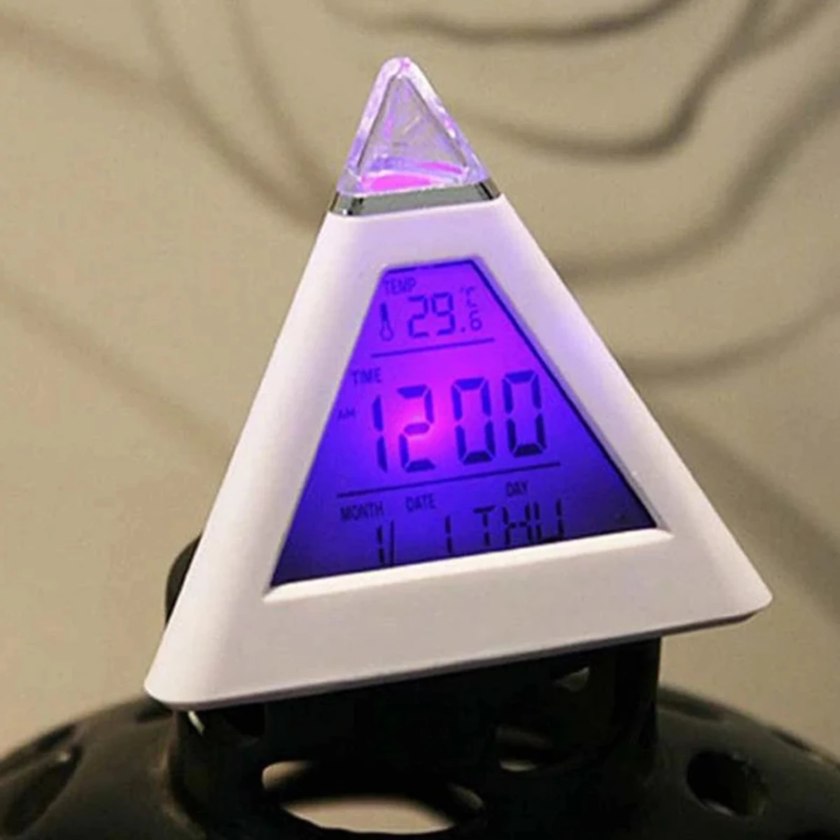 LED Pyramid Alarm Clock 6