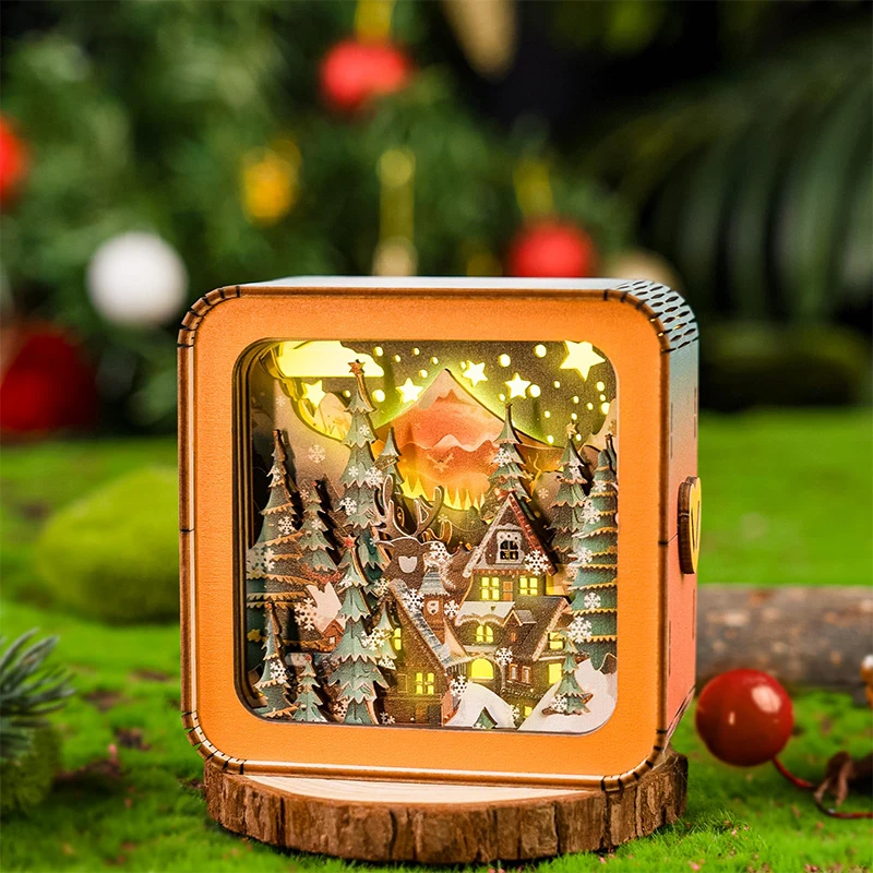 3D Wooden Puzzle Night Light Forest Secret DIY Puzzles For Adults Eye Care Night Light With Touchable Switch Personalized Gifts 5