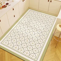 Fashionable Kitchen Floor Mat Oil-proof Anti-slip PVC Waterproof Household Wipeable Wash-free Carpet Balcony Rug Ковер Tapis 러그 2