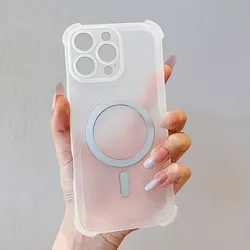 Shockproof Magnetic Wireless Charging Phone Case - RedMi TURBO 4 Series, Magsafe Compatible, Translucent Design for RedMi TURBO 3 (White)