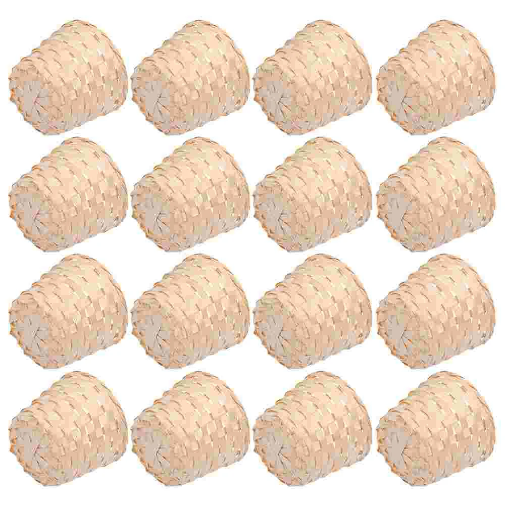 

16 Pcs Woven Basket Storage Bamboo Baskets for Party Favors Weaving Wedding Decor Wood Ceremony Decorations
