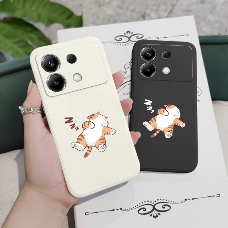 Sleep Tiger Cat Silicone Phone Case Cover