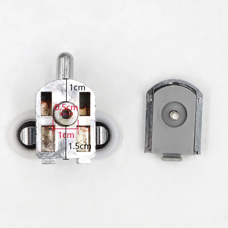 Rodamiento de rodillos para puerta de ducha, accesorio de aleación de Zinc de 23/25/27mm, doble rueda deslizante, corredores de rueda de repuesto para vidrio de 12-14mm
