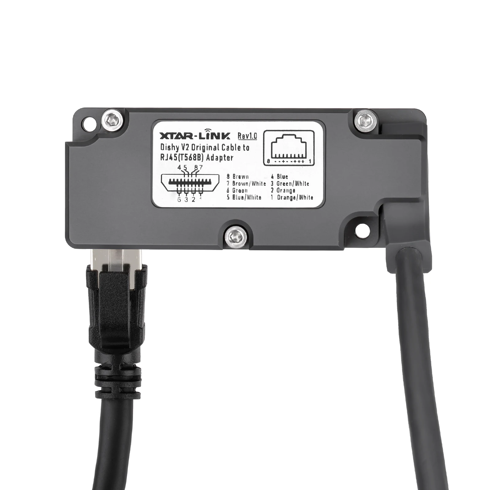 Satellite Dish Cable Adapter with 20cm Network Cable for V2