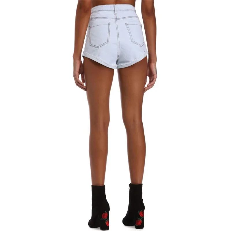 Women's Summer 2023 Low Waist Denim Sexy Hollow Out Rose Embroidery Solid Color Shorts Loose All-Match Streetwear Indie Clubwear