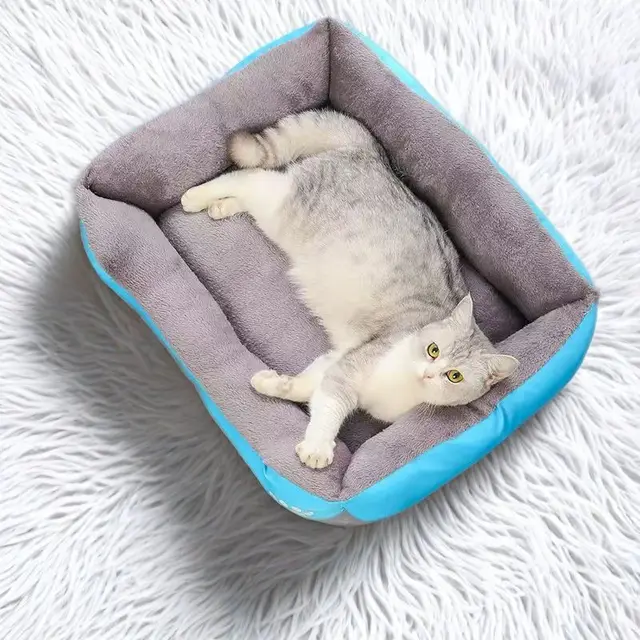 Large Pet House Dog Bed Cat Mat Long Plush Deep Sleeping Warm Soft Small Dog Cushion Calm Beds for Puppy Chihuahua 4