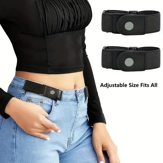 No Buckle Elastic Stretch Belts for Men and Women Comfortable Invisible  Belts