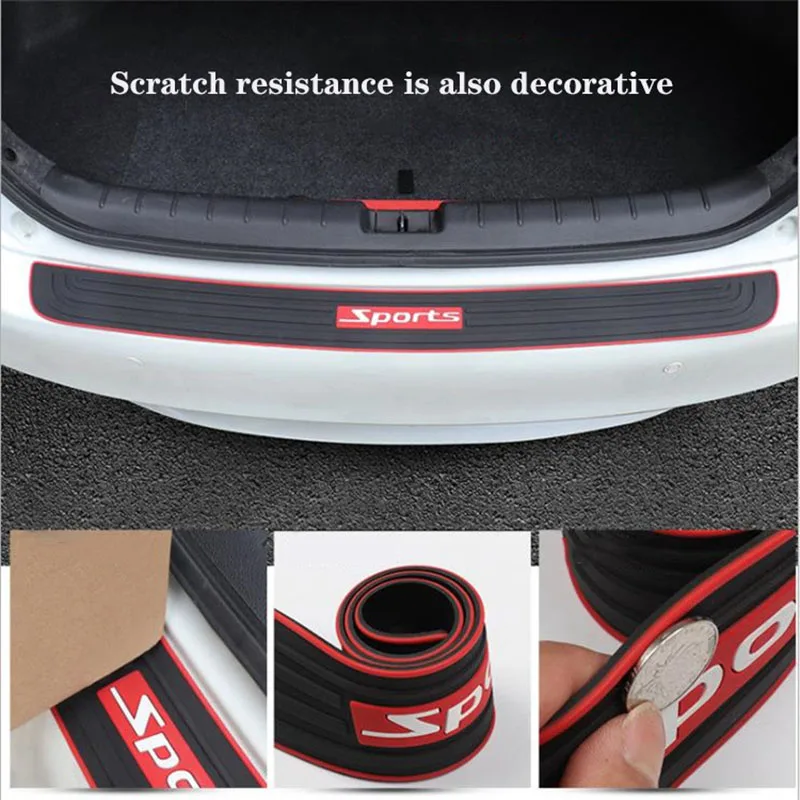 Universal Car Trunk Door Sill Protector and Rear Bumper Guard Trim