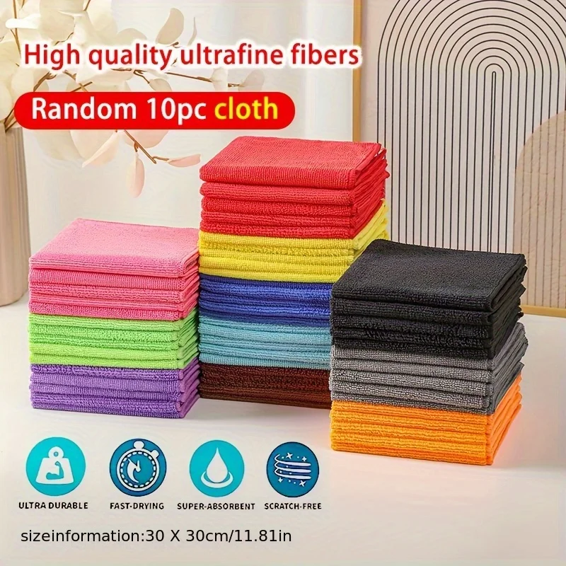 5/10/50PCS Random Color Cleaning Towels,Multifunctional Cleaning Cloths for Countertop Cleaning and Car Washing,Kitchen Cleaning