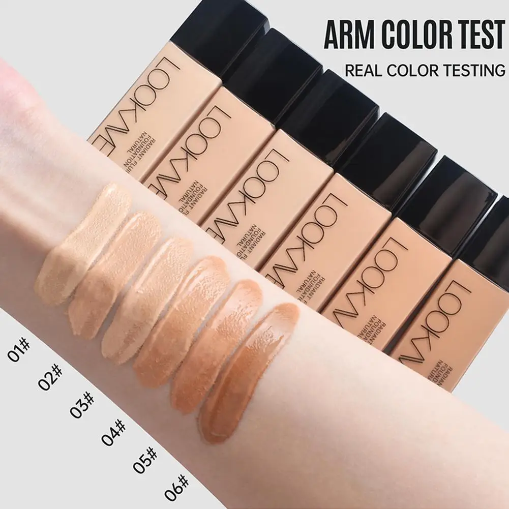 Long-Lasting Liquid Foundation Full Coverage, Natural Matte Finish, Moisturizing Concealer, CC Cream Base Makeup Tool 3