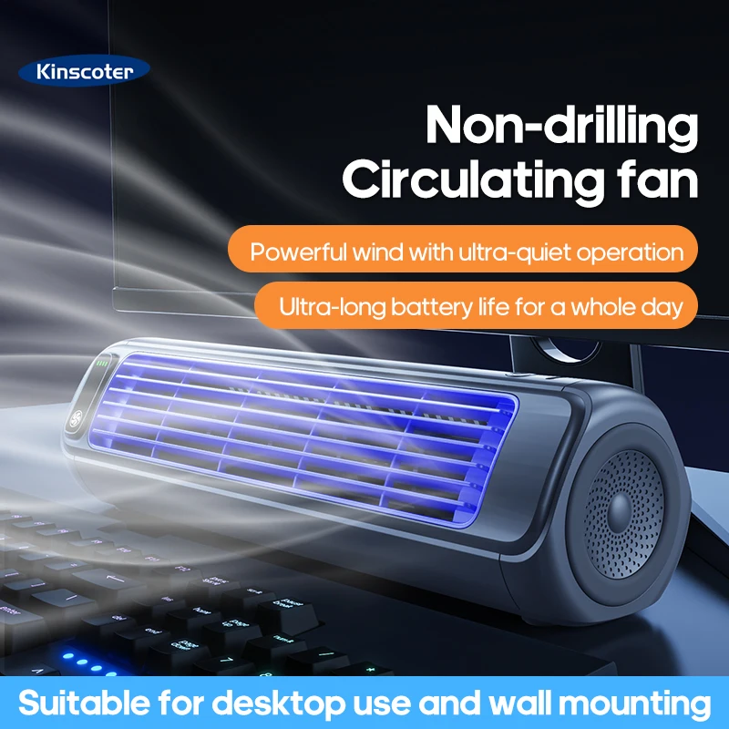 ใหม่ล่าสุดติดผนังเครื่องปรับอากาศพัดลมเงียบในครัวเรือนแบบชาร์จไฟได้พัดลมทาวเวอร์แนวตั้ง Desktop Air Cooler สําหรับห้องนอน Living 1