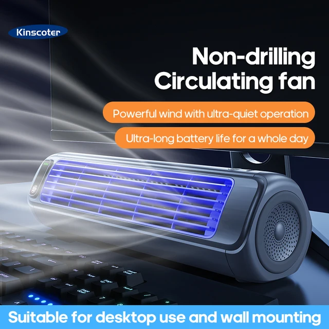 ใหม่ล่าสุดติดผนังเครื่องปรับอากาศพัดลมเงียบในครัวเรือนแบบชาร์จไฟได้พัดลมทาวเวอร์แนวตั้ง Desktop Air Cooler สําหรับห้องนอน Living 1