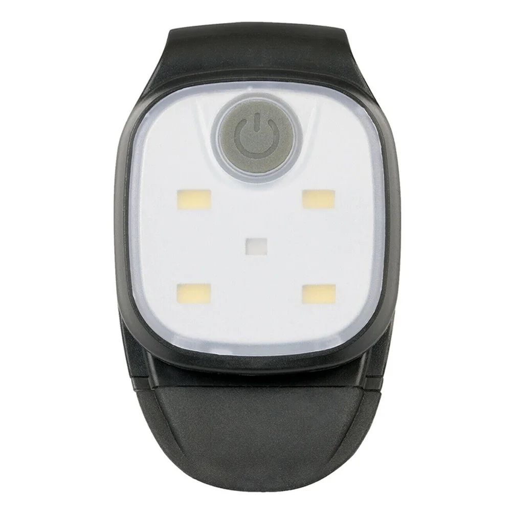 LED Clip Lamp 4 Lighting Modes LED Flashlight Clip Safety Warning for Jogging Night Walking for Fishing Hiking USB Rechargeable