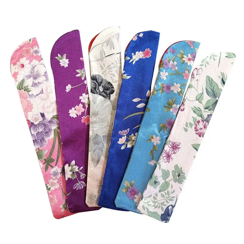 Elegant Folding Hand Fan Bag Holder Dustproof Protector Case Cover Wedding Party Gifts folding fan hand fan