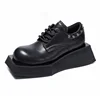 European/American High End Fashion Show Design Derby Shoes for Men's Increase 6cm Genuine Leather Casual Height Increasing Shoes 2