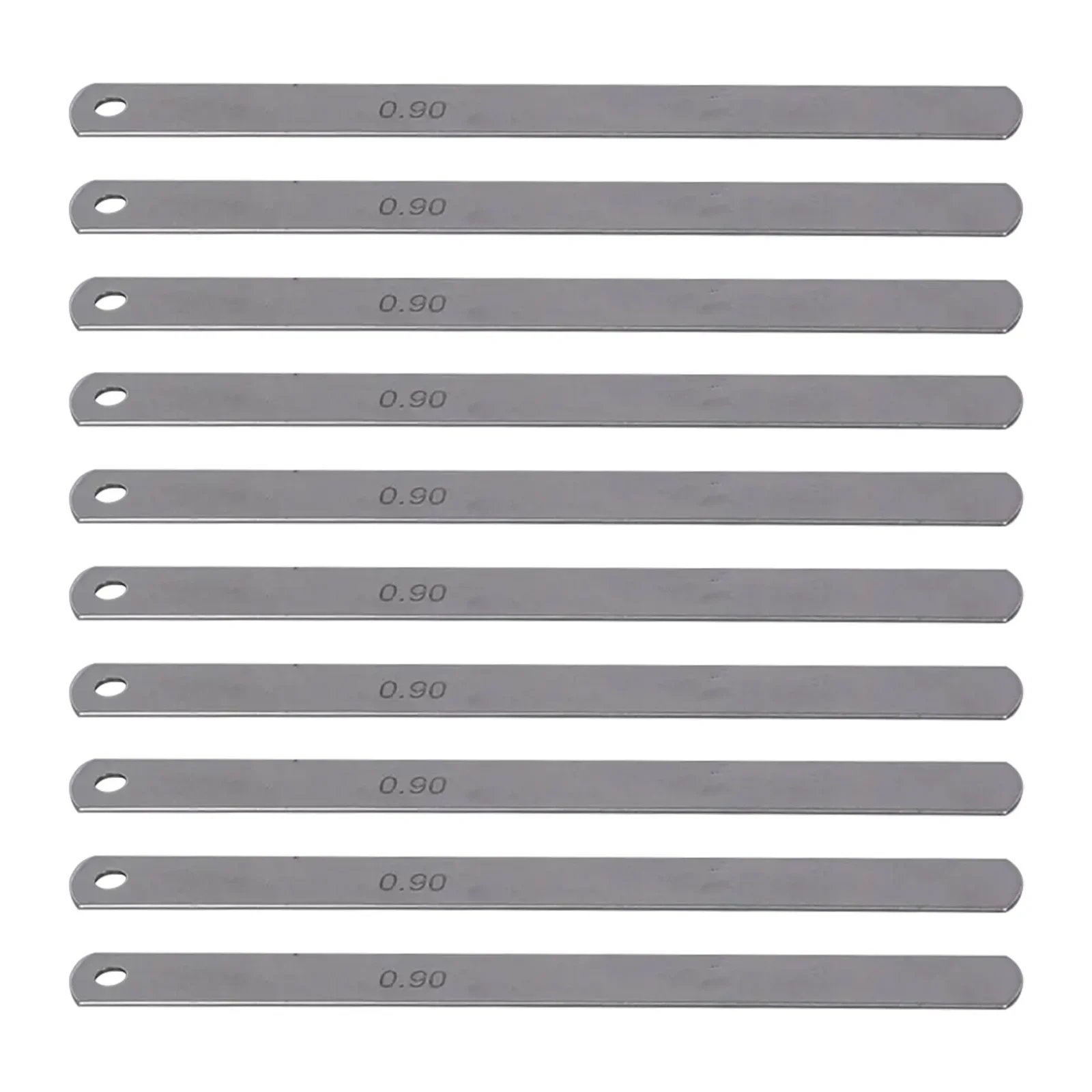 10 Blades Metric Steel Feeler Gauge 0.9mm Thickness Filler Gauge Offset Valves For Measuring Valve Clearances Guitar Setup
