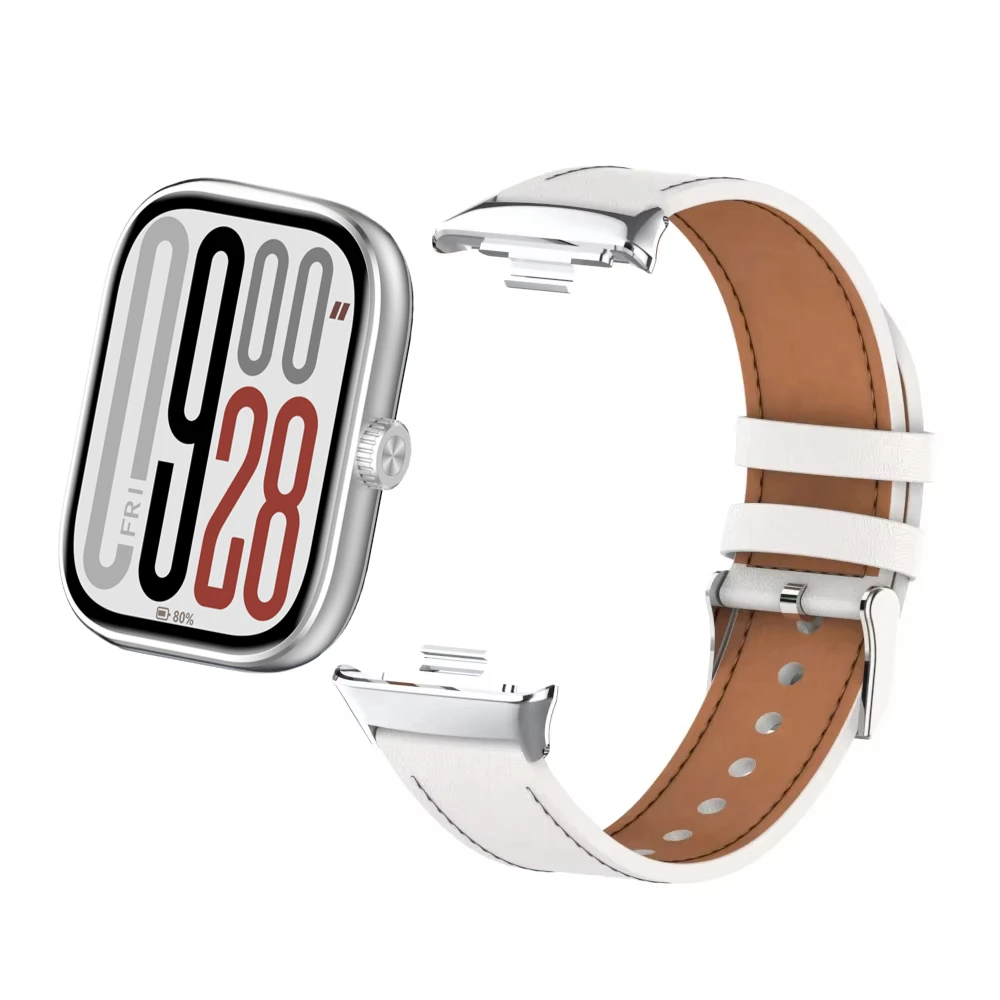 Premium Leather Strap for Smartwatch - Replaceable Wristband in Elegant Design
