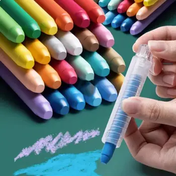 4/6/12pcs Penne a gesso senza polvere Solido Non tossico Lavagna Lavagna Penne da disegno Insegnante di scuola Pennarello a gesso Forniture per ufficio