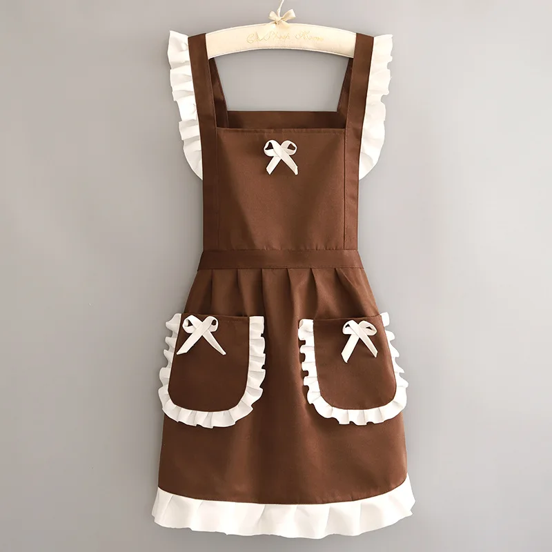 Fashionable Long-sleeved Women's Home Kitchen Anti-fouling Breathable Cooking Wear-resistant Blouse and Stylish Apron