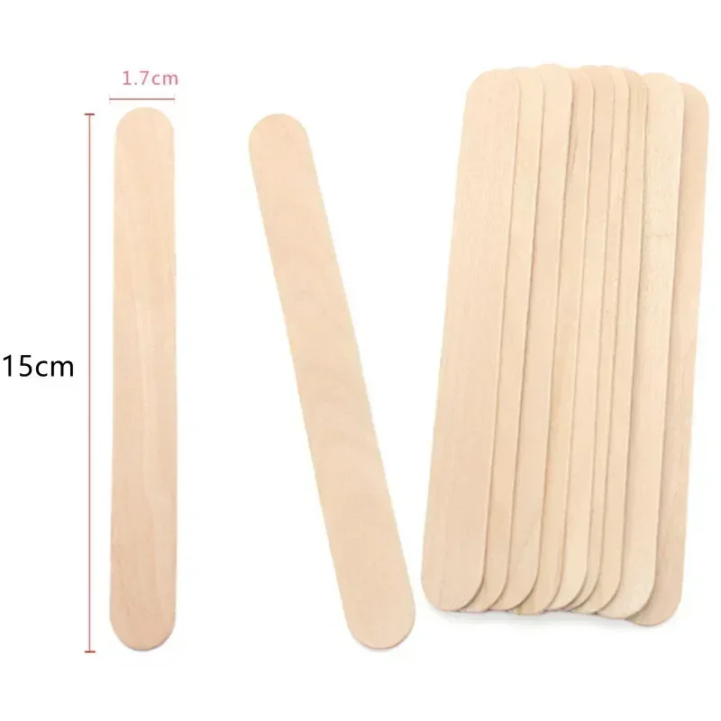 10pcs/set Woman Wooden Body Hair Removal Sticks Wax Waxing Disposable Sticks Beauty Toiletry Kits Wood Tongue Depressor Spatula 4