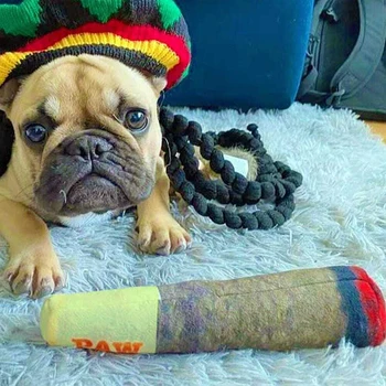 ⁦Cigar Plush Squeaky Chew Toy for Small & Medium Dogs⁩ - الصورة ⁦5⁩