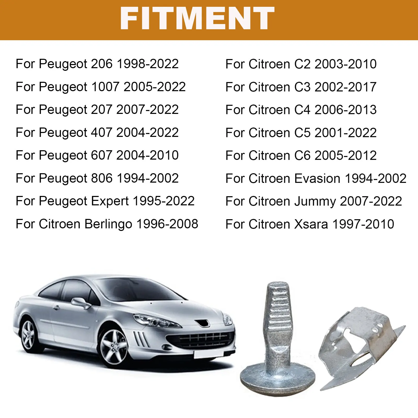 Auto Fasteners 703016 703018 Engine Cover Undertray Clips Splashguard Screw Fastener For Citroen C2 C3 C4 C5 C6 Peugeot 206 207 406 407 807