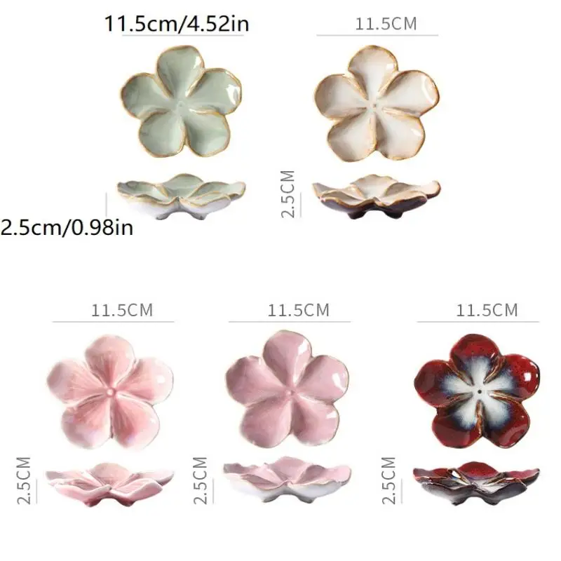 빈티지 세라믹 꽃 모양 공예 접시 멀티 컬러 디핑 소스 작은 그릇 창의적인 주방 선물