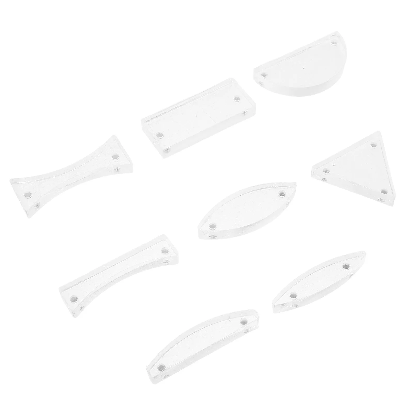 8Pcs 물리학 광학 과학 키트 교실 광학 실험을위한 볼록 오목 렌즈 프리즘 미러 세트 교육 물리학 실험실