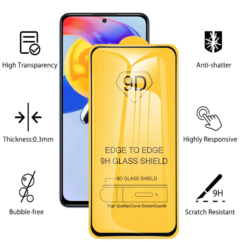 Pelicula Cristal Templado Redmi Note 12 11 10 Pro Tempered Glass Redmi Note  12S 11S 10S Screen Protector Xiaomi 11T Pro Mi 11 Lite 5G NE Protective  Film Redmi Note 12 Pro