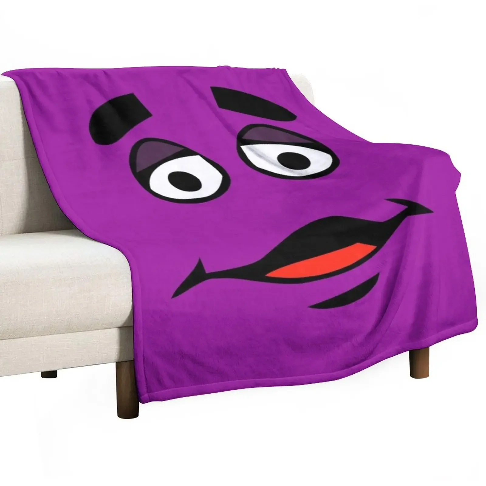 

Grimace Cartoon Design - Transparent Background Throw Blanket Soft Plush Plaid Bed Heavy Extra Large Throw Blankets