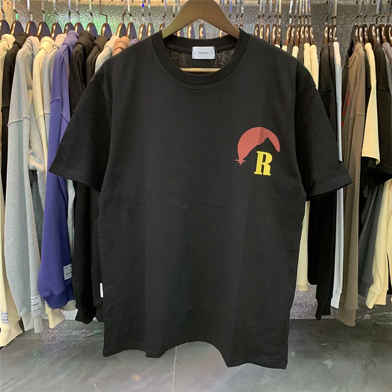 

23SS High Quality Rhude Moonlight T Shirt Men Women Oversize T-shirts Tops Tee