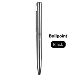 Compact Multicolor Rotating Pocket Pen - Portable Mini Ballpoint for School and Office Use (Black)