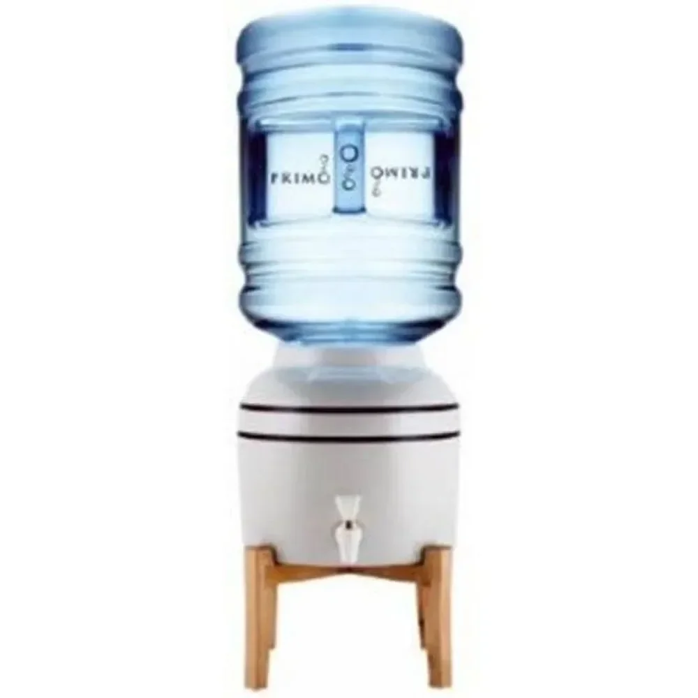 

Top mounted ceramic desktop water dispenser, room temperature water dispenser, including wooden brackets