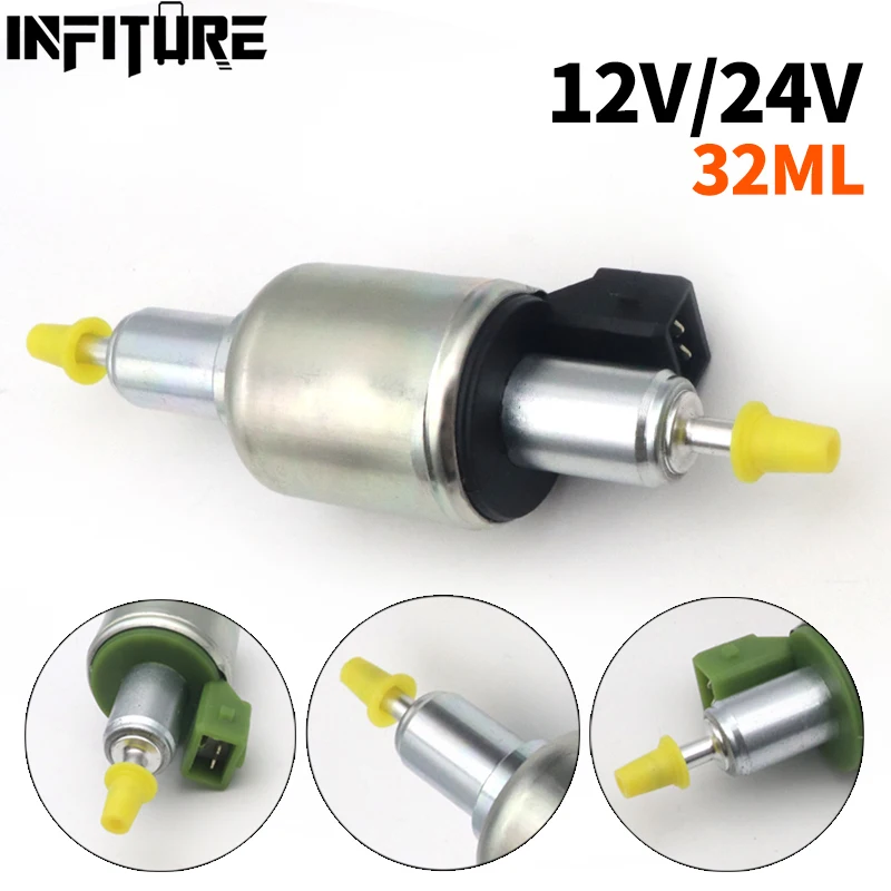 Universal 12V/24V 32ML For 5KW Diesel Parking Heater Oil Fuel Pump Air Heaters Pulse Metering Pump Truck Car Air Parking Heater