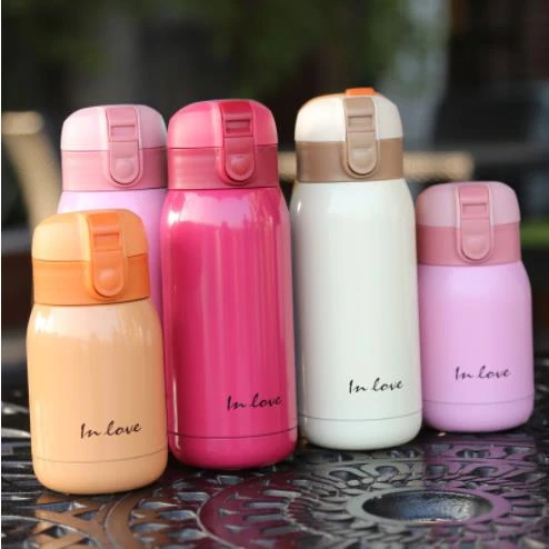 350ml Mini Thermos Cup Kids Cartoon Hot Water Bottle Stainless Steel  Thermal Coffee Mug Straw Drinkware Vacuum Flask Insulated - AliExpress