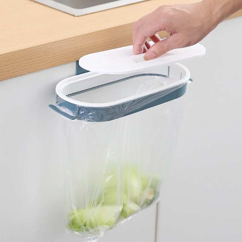 Garbage Bag Holder Trash Can Waste Bin Garbage Rack Tool Storage Kitchen Organizer Trash Rack Holder