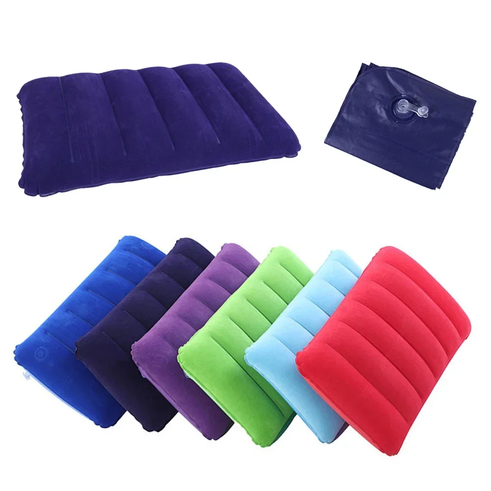 47x30cm Air Cushion Pillows Outdoor Camping Sleep Cushion Folding Square Inflatable Pillows Travel Backrest Plane Head Rest