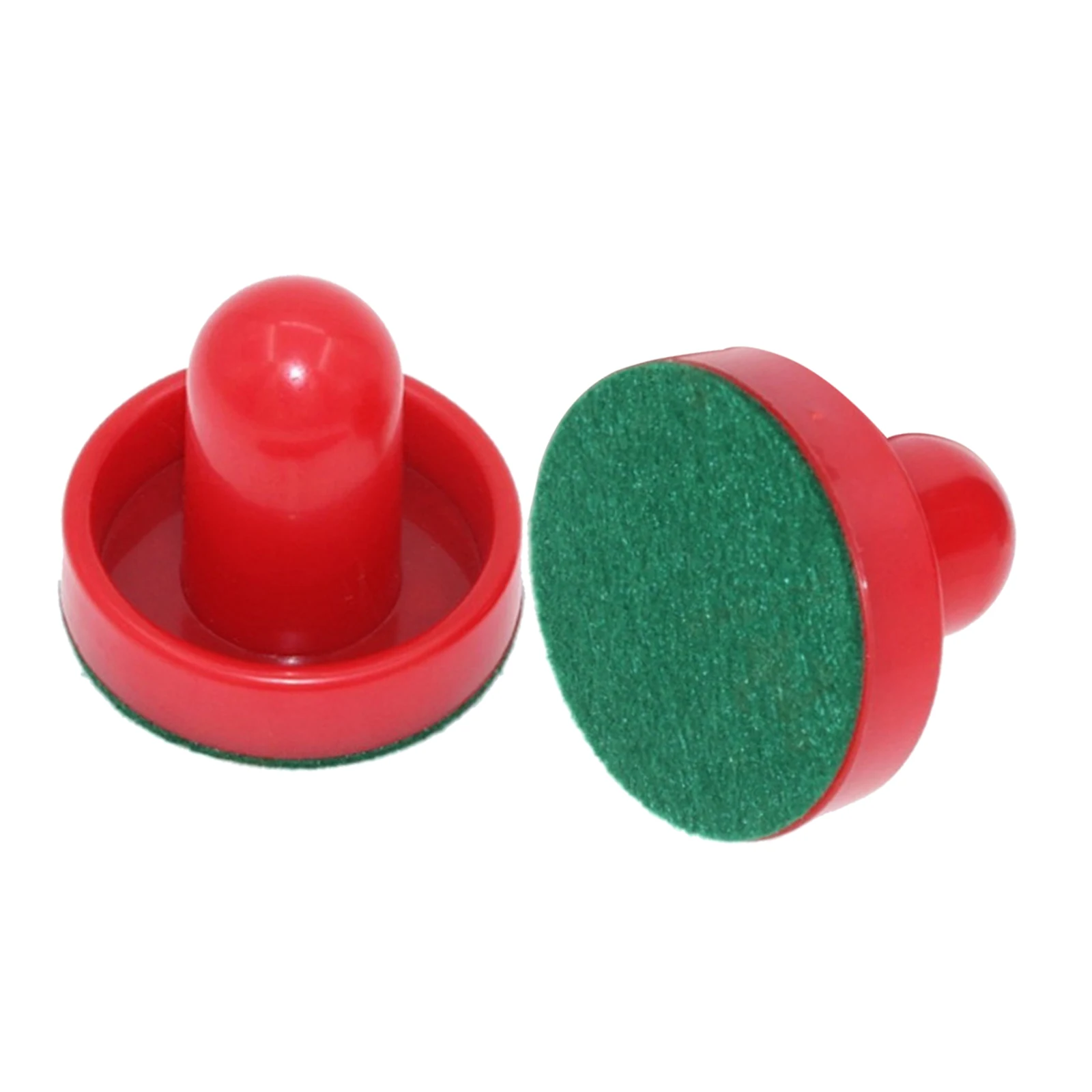 Mini-Airhockey-Pucks und Paddel – Ersatzset, Vorteilspack – Set bestehend aus zwei roten Air-Hockey-Schiebern und vier roten Pucks – Detail 3
