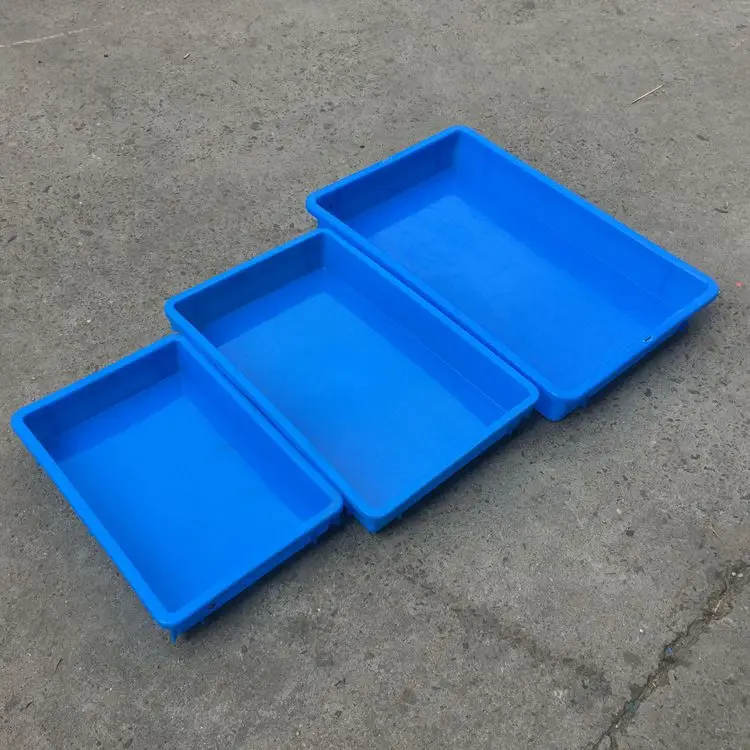 Large Rectangular Plastic Slow Tray Bread Box Material Storage Container Industrial Sle Flat Head Cover Universal Use